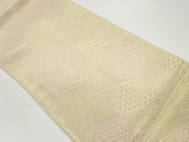 JAPANESE FUKURO OBI / REVERSIBLE / SAGANISHIKI / WOVEN RHOMBUS